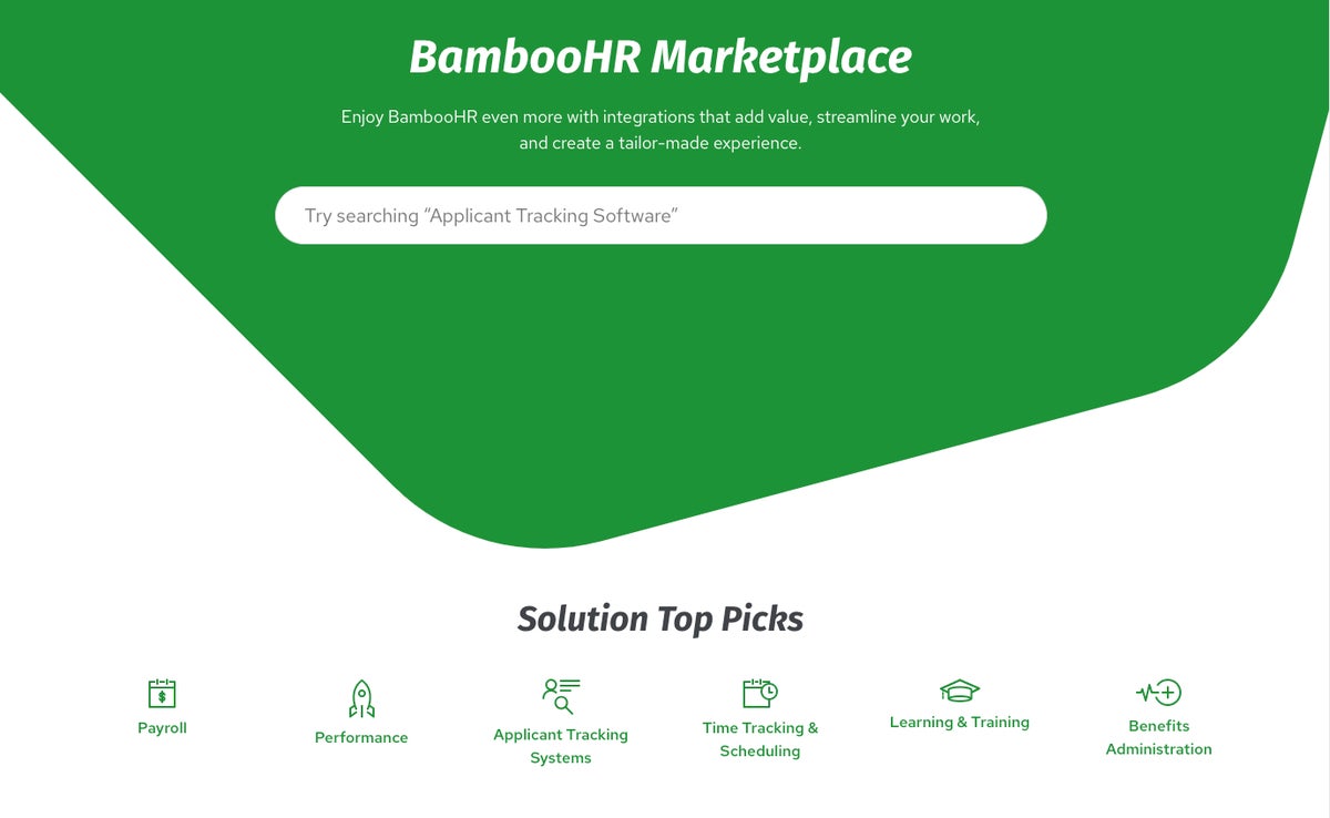 BambooHR Marketplace Your Favorite Integrated HR Apps