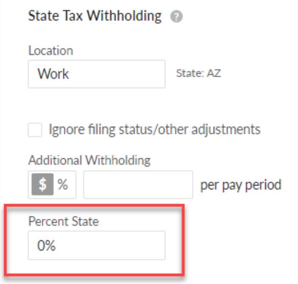 Arizona State Tax Percentage Change Product Updates BambooHR