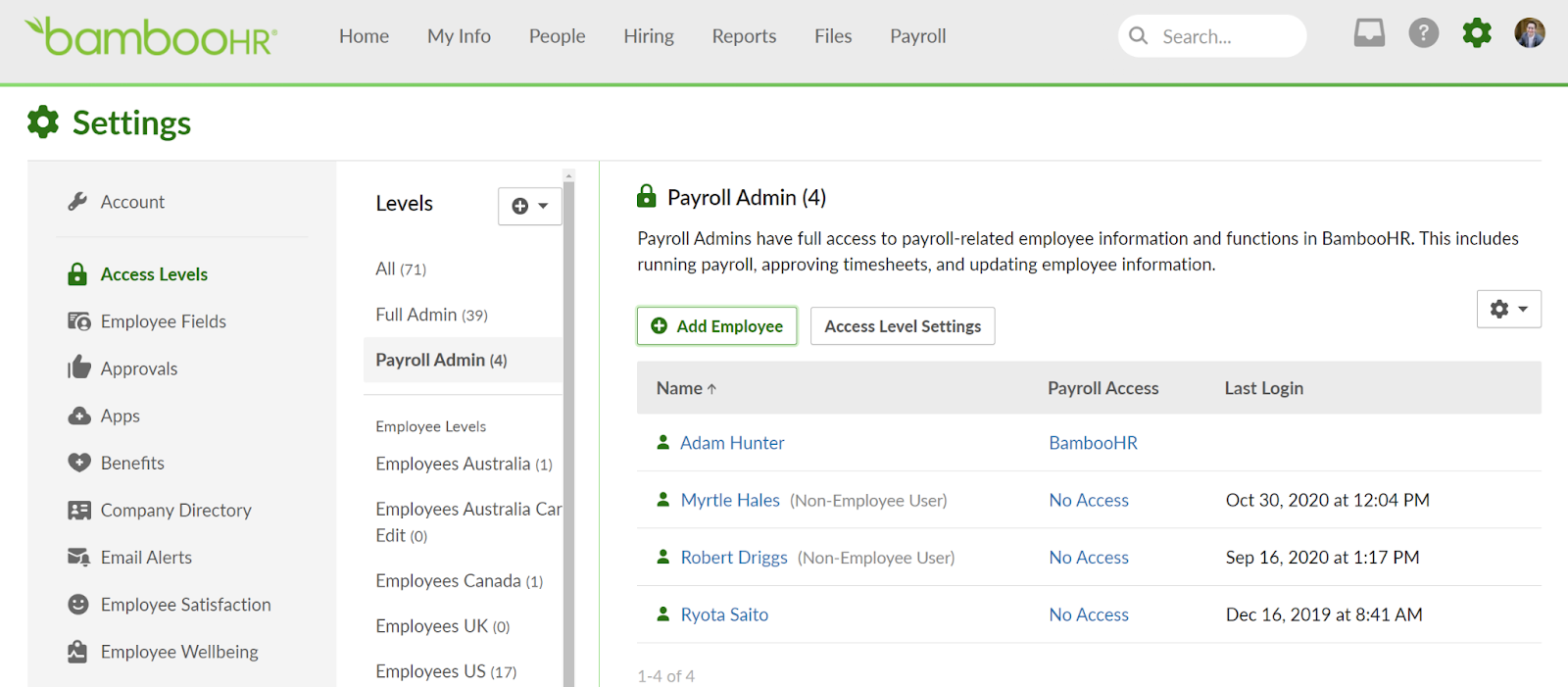 Manage Payroll Permissions In BambooHR | Product Updates | BambooHR