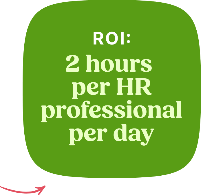 ROI: 2 hours per HR professional per day