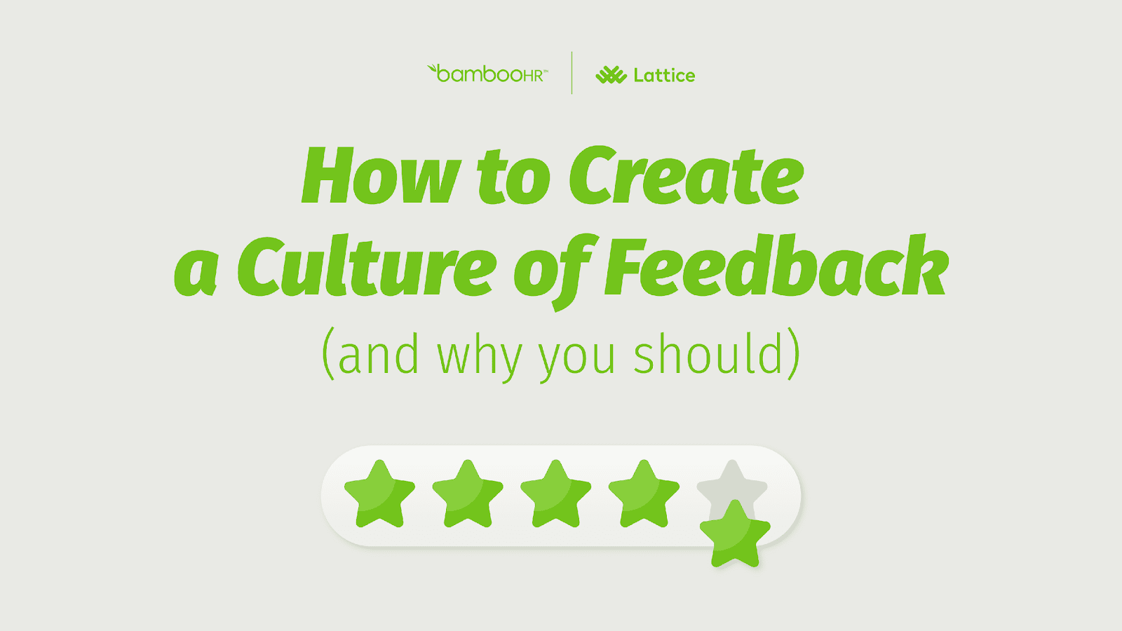 How To Create A Culture Of Feedback (and Why You Should) | BambooHR